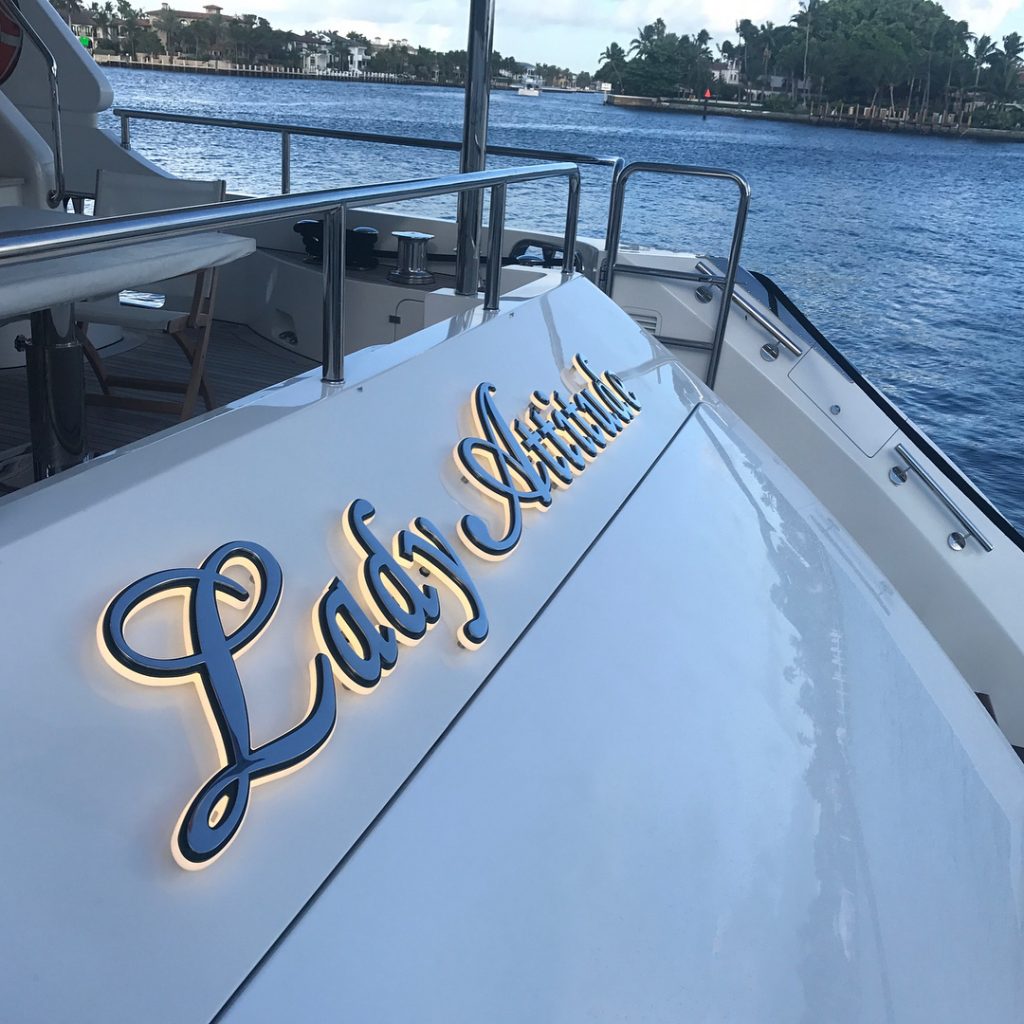 yacht name signs