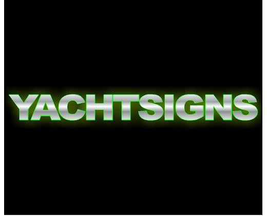 Green Yacht Sign - flyachtsigns