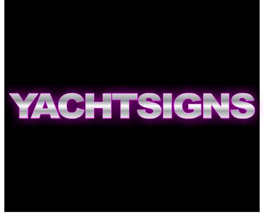 Purple Yacht Sign - flyachtsigns